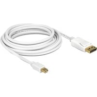 DeLOCK Mini DisplayPort > DisplayPort, Câble Blanc, 1 mètre