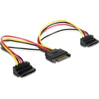 DeLOCK SATA 15 broches > 2 connecteurs d'alimentation SATA, Câble en Y 0,15 mètre