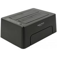 DeLOCK Station d'accueil USB Type-C 3.1 pour 2x SATA SSD avec fonction de clonage Noir