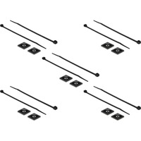 DeLOCK Support de serre-câbles 25 x 25 mm avec serre-câbles L 150 x L 3,6 mm Noir, 10 pièces