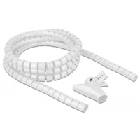 DeLOCK Tuyau spiralé avec outil d'insertion 2,5 m x 20 mm, Tuyau flexible de câble Blanc