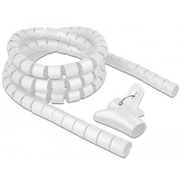 DeLOCK Tuyau spiralé avec outil d'insertion 2,5 m x 30 mm, Tuyau flexible de câble Blanc