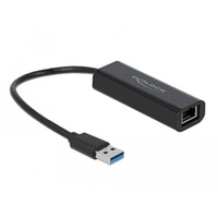 DeLOCK USB-A > 2,5 Gigabit LAN, Adaptateur Noir, 0,15 mètres