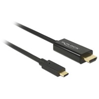 DeLOCK USB-C (mâle) > HDMI (mâle) (DP Alt Mode), Câble Noir, 3 mètres, 4K 30 Hz