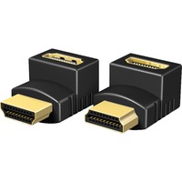 ICY BOX 2 adaptateurs de coin HDMI Noir, IB-CB009-1
