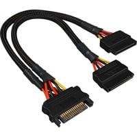Sharkoon Adaptateur d'alimentation Sata Y, 0,20 m, Câble en Y Noir
