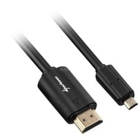 Sharkoon Câble HDMI mâle > micro HDMI mâle Noir, 1 Mètre, HDMI 4K