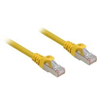 Sharkoon Câble réseau RJ-45 S/FTP Cat.6a Jaune, 0,25 mètre, sans halogène