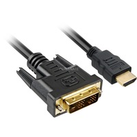 Sharkoon HDMI > DVI-D, Câble Noir, 2 mètres, Single-Link