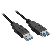Sharkoon USB 3.0, Câble d'extension Noir, 1 mètre