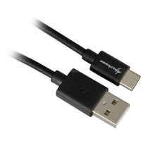 Sharkoon USB-A 2.0 > USB-C, Câble Noir, 1 mètre