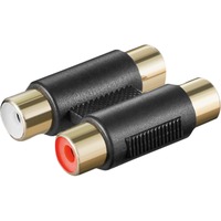 goobay A 181 G 2xRCA Noir, Adaptateur 2xRCA, 2xRCA, Noir