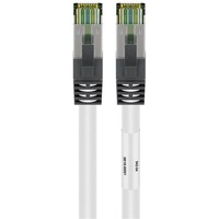 goobay Câble de raccordement Cat.8.1 S/FTP Blanc, 0,5 mètre
