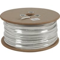 goobay Câble de raccordement RJ-45 S/FTP avec Cat.6 Gris, 100 mètres, Tambour de câble