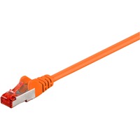 goobay Câble de raccordement RJ-45 S/FTP avec Cat.6 Orange, 50 mètres
