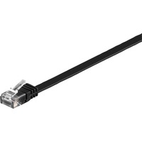 goobay Câble de raccordement RJ-45 U/UTP avec Cat.6 Noir, 5 mètres, câble plat