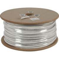 goobay Câble réseau RJ-45 S/FTP Cat.6 Gris, 100 mètres, Enrouleur de câble