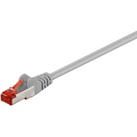 goobay Câble réseau RJ-45 S/FTP (PiMF) Cat.6 Gris, 10 mètres, double blindé