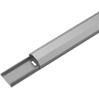 goobay Chemin de câbles en aluminium WireDuct 33, Chaîne câblée Argent, 1,1 m
