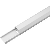 goobay Chemin de câbles en aluminium WireDuct 33, Guide-câble Blanc, 1,1 m