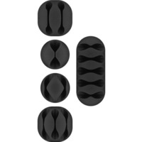 goobay Kit de gestion des câbles, Guide-câble Noir, 5 pièces