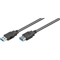 goobay USB 3.2 Gen 1 (5 Gbit/s), Câble d'extension Noir, 1,8 mètre