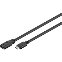 goobay USB-C 3.1, Câble d'extension Noir, 1 mètre