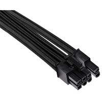 Corsair PCIe Type 4 Gen 4 Premium à gaine individuelle, Câble Noir, 65 centimètres, 2 pièces