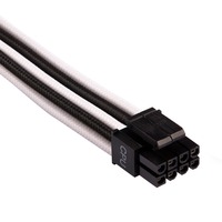 Corsair Premium Individually Sleeved EPS12V/ATX12V Type 4 Gen 4, Câble Blanc/Noir, 2 pièces