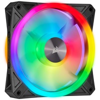 Corsair iCUE QL120 RGB , Ventilateur de boîtier Noir, Ventilateur-connecteur PWM à 4 broches