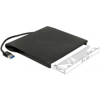 DeLOCK boîtier externe pour disques SATA Ultra Slim de 5,25 pouces, Boîtier disque dur Noir