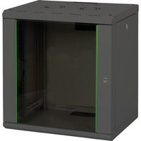 Digitus Boîtier mural 19" 12U, Armoire informatique Noir