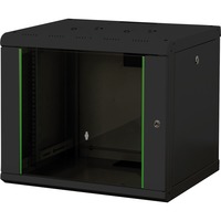 Digitus Boîtier mural 19" 9U, Armoire informatique Noir