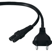 goobay Prise Euro > C7, Câble Noir, 5 m