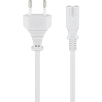 goobay Prise Euro > C7, Câble Blanc, 1,8 mètre