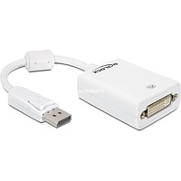 DeLOCK Adaptateur DisplayPort vers DVI-I Blanc, 0,22 mètre, passif