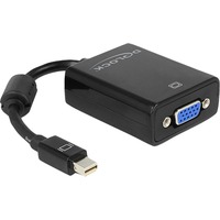 DeLOCK Mini-DisplayPort > VGA, Adaptateur Noir, 0,11 mètres