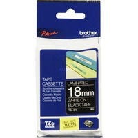 Brother Cassette d'étiquettes TZE-345, Ruban 18 mm, blanc sur noir