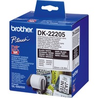 Brother Etiquettes en continu Brother DK-22205, Ruban Blanc, 62 mm x 30,48 m