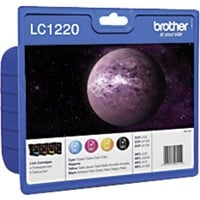 Brother LC1220VALBP - Cartouches d'encre - Cyan, Magenta, JAune, Noit 4 pièce(s), Multi pack, Vente au détail