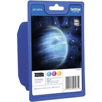 Brother MultiPack LC1280XL, Encre 3 couleurs (cyan, magenta, jaune), Vente au détail