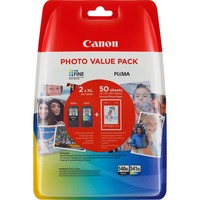 Canon PG-540XL/CL-541XL Paquet de valeur de papier photo 50x, Encre 