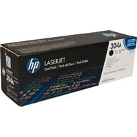 HP 304A, Toner Noir, CC530AD, Noir, 2 pièces, Vente au détail