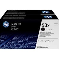 HP 53X Pack de 2 Toners Noir Authentiques Grande Capacité Noir, 14000 pages, Noir, 2 pièce(s), Vente au détail