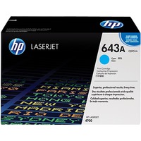 HP 643A - Cartouche de toner Cyan authentique Turquoise, 10000 pages, Cyan, 1 pièce(s), Vente au détail