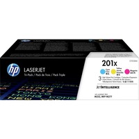 HP Toner LaserJet haute capacité 410X, lot de 3 (CF252XM) lot de 3 cartouches de toner grande capacité authentiques, cyan/magenta/jaune, 5000 pages, Cyan, Magenta, Jaune, 3 pièce(s)
