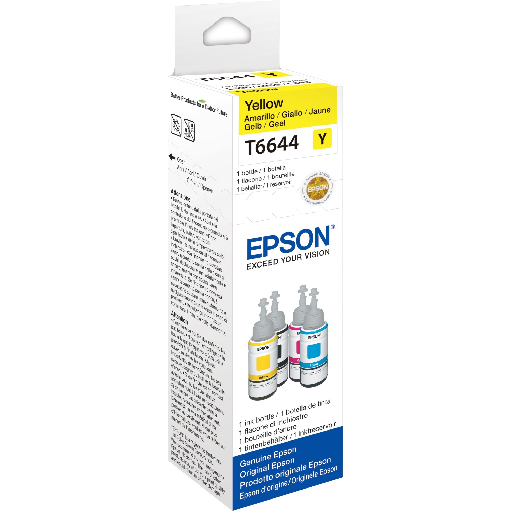 Epson Encre - T6644 C13T664440, Réservoir d'encre, Série L, Jaune